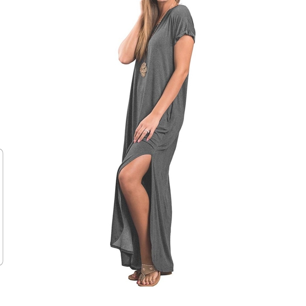 Casual Loose Pocket Long Maxi Dress - Picture 5 of 6
